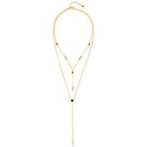 Rachel by Rachel Roy layered Y-necklace with Faceted crystals